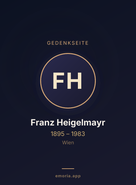 Gedenkportrait von Franz Heigelmayr