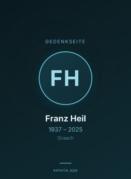Gedenkportrait von Franz Heil