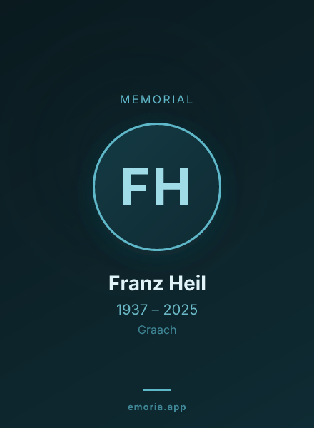 Memorial portrait of Franz Heil