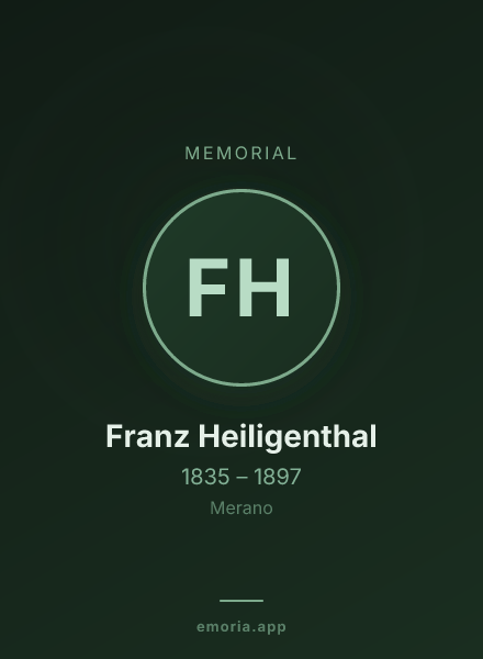 Memorial portrait of Franz Heiligenthal