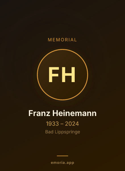 Memorial portrait of Franz Heinemann