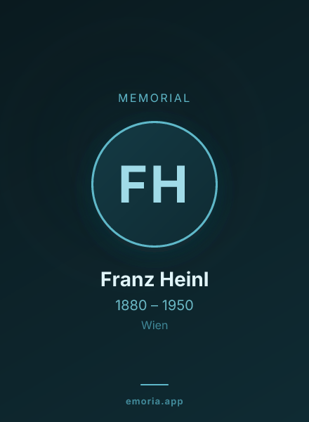 Memorial portrait of Franz Heinl