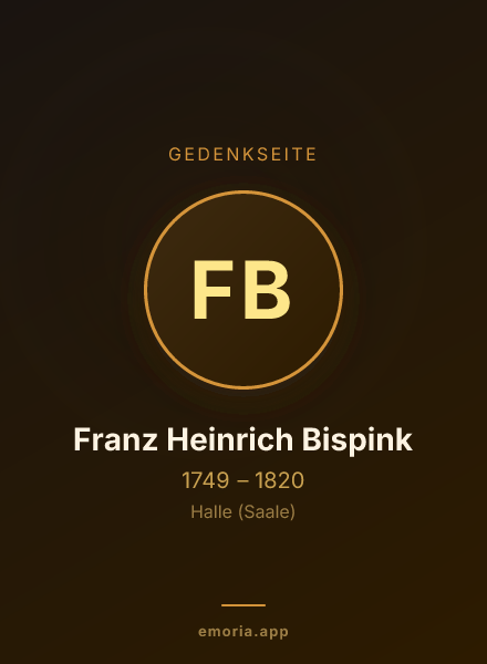 Gedenkportrait von Franz Heinrich Bispink