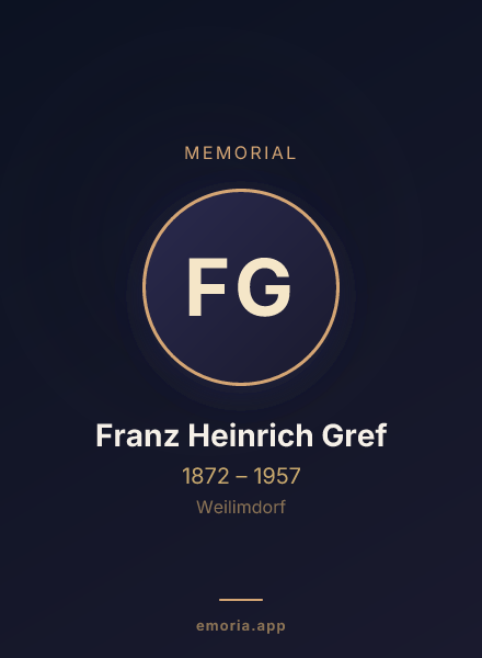 Memorial portrait of Franz Heinrich Gref