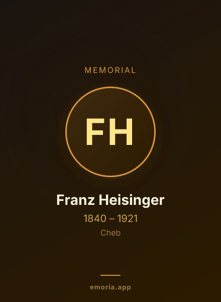Memorial portrait of Franz Heisinger