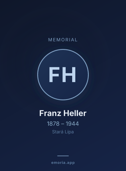 Memorial portrait of Franz Heller
