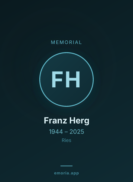 Memorial portrait of Franz Herg