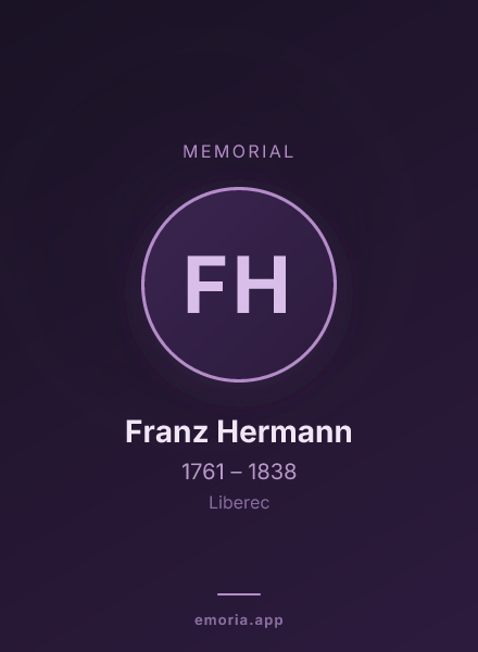 Memorial portrait of Franz Hermann