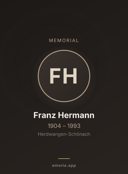 Memorial portrait of Franz Hermann