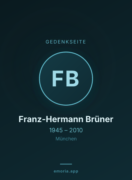 Gedenkportrait von Franz-Hermann Brüner