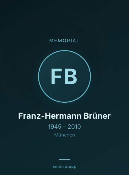 Memorial portrait of Franz-Hermann Brüner