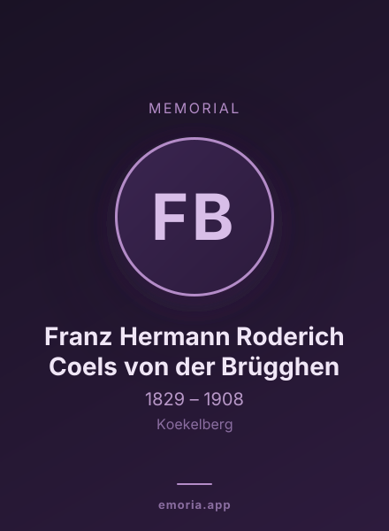 Memorial portrait of Franz Hermann Roderich Coels von der Brügghen