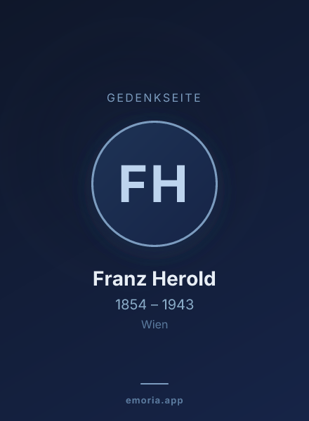 Gedenkportrait von Franz Herold