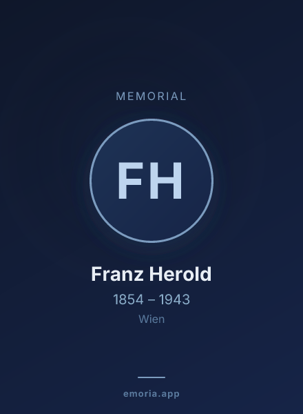 Memorial portrait of Franz Herold