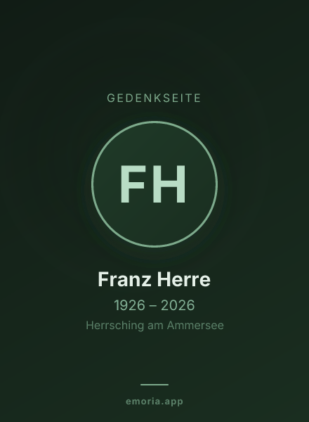 Gedenkportrait von Franz Herre