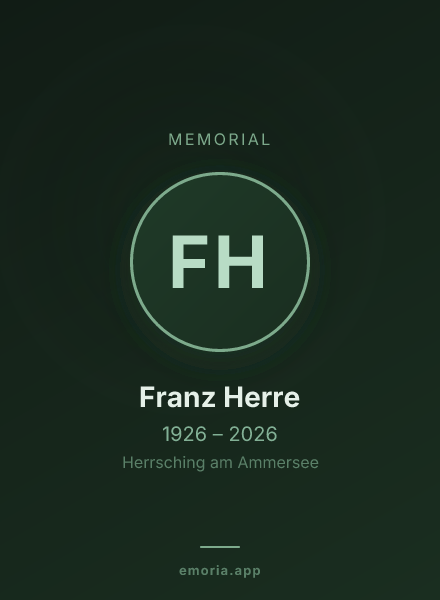 Memorial portrait of Franz Herre