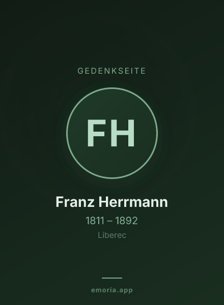 Gedenkportrait von Franz Herrmann