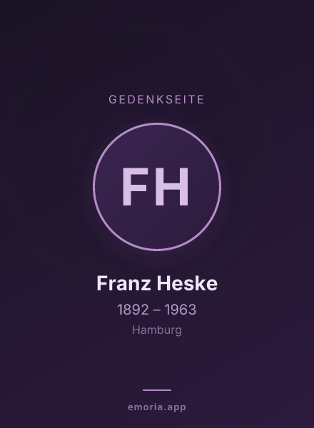 Gedenkportrait von Franz Heske