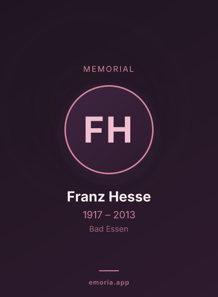 Memorial portrait of Franz Hesse