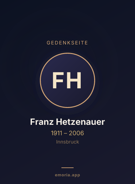 Gedenkportrait von Franz Hetzenauer