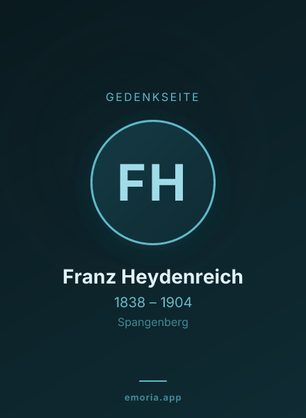 Gedenkportrait von Franz Heydenreich