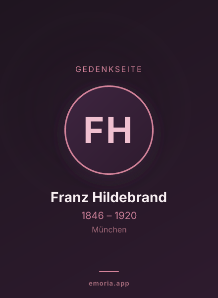 Gedenkportrait von Franz Hildebrand