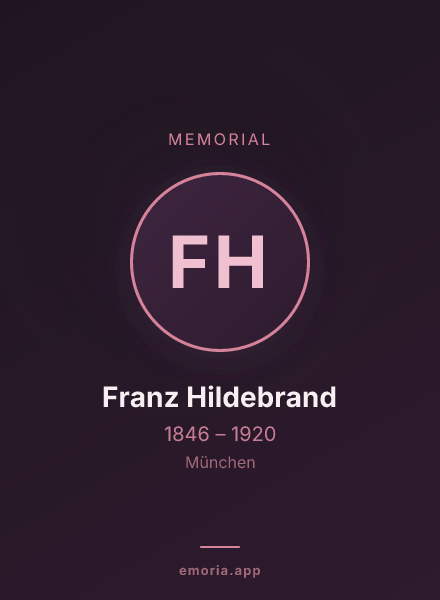 Memorial portrait of Franz Hildebrand