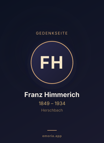 Gedenkportrait von Franz Himmerich
