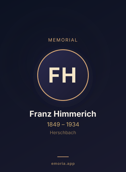 Memorial portrait of Franz Himmerich
