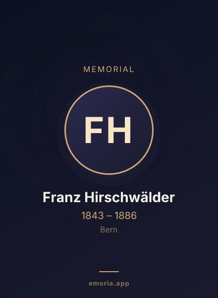 Memorial portrait of Franz Hirschwälder