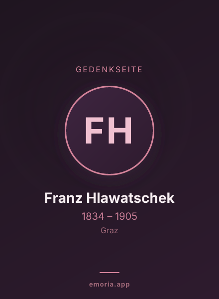 Gedenkportrait von Franz Hlawatschek