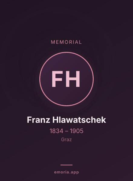 Memorial portrait of Franz Hlawatschek