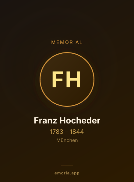 Memorial portrait of Franz Hocheder