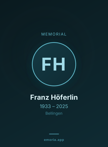 Memorial portrait of Franz Höferlin