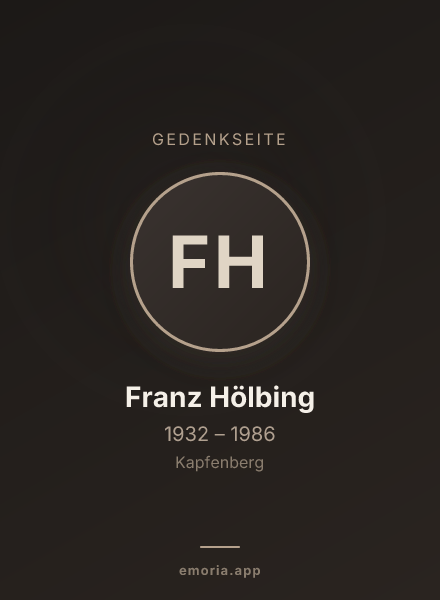 Gedenkportrait von Franz Hölbing