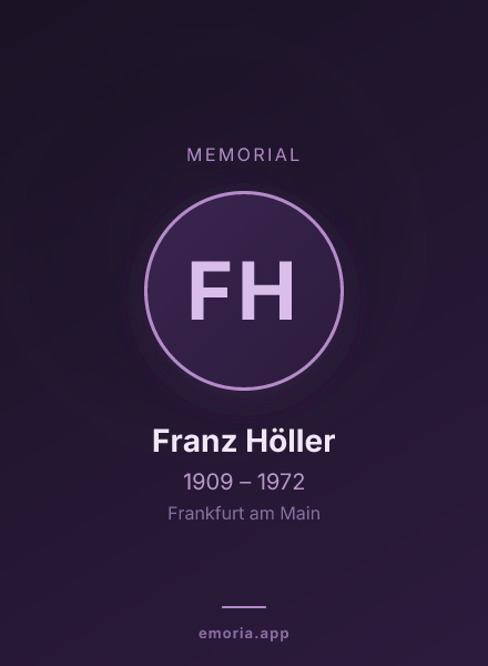 Memorial portrait of Franz Höller