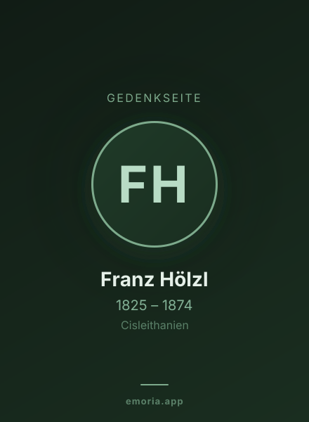 Gedenkportrait von Franz Hölzl