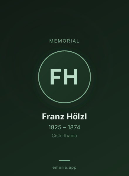 Memorial portrait of Franz Hölzl