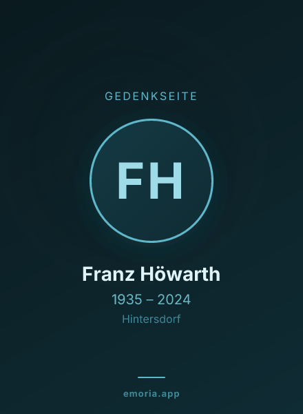 Gedenkportrait von Franz Höwarth