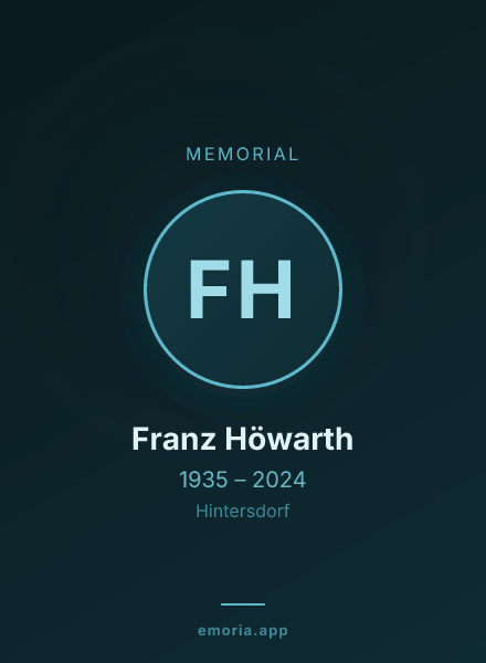 Memorial portrait of Franz Höwarth