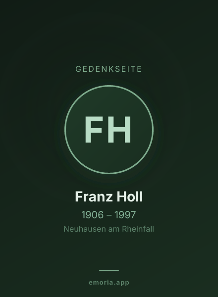 Gedenkportrait von Franz Holl