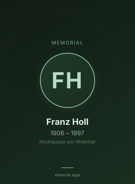 Memorial portrait of Franz Holl