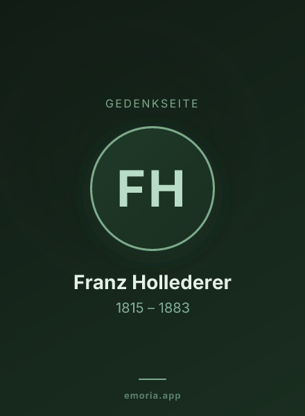 Gedenkportrait von Franz Hollederer
