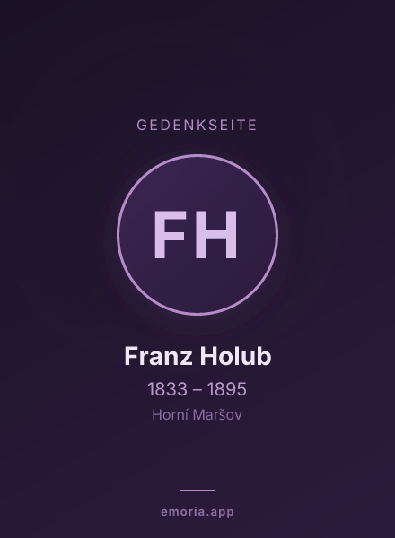 Gedenkportrait von Franz Holub