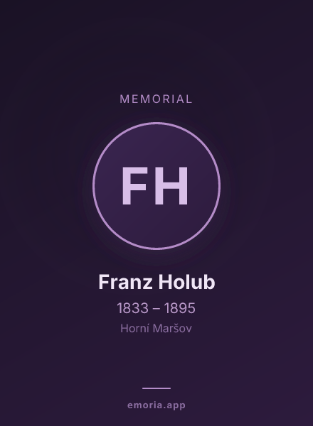 Memorial portrait of Franz Holub