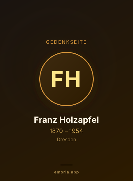 Gedenkportrait von Franz Holzapfel