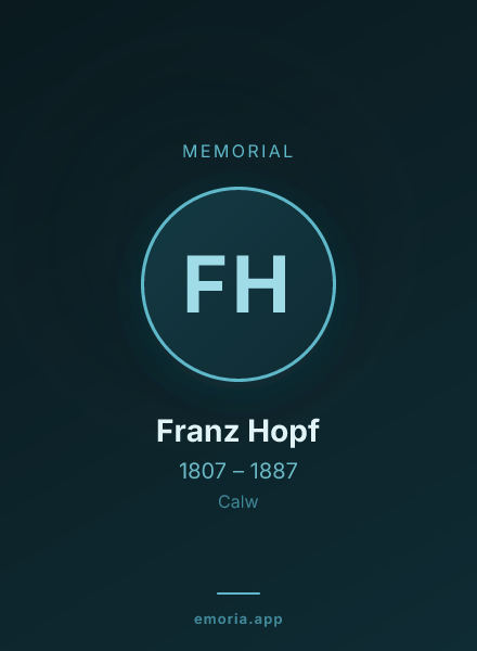 Memorial portrait of Franz Hopf