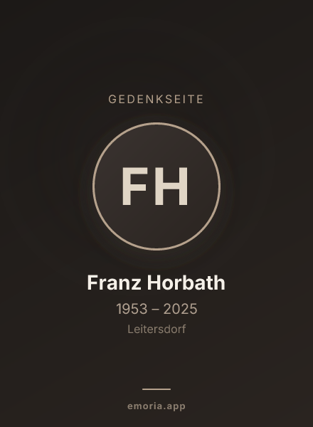 Gedenkportrait von Franz Horbath