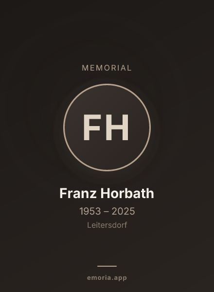 Memorial portrait of Franz Horbath