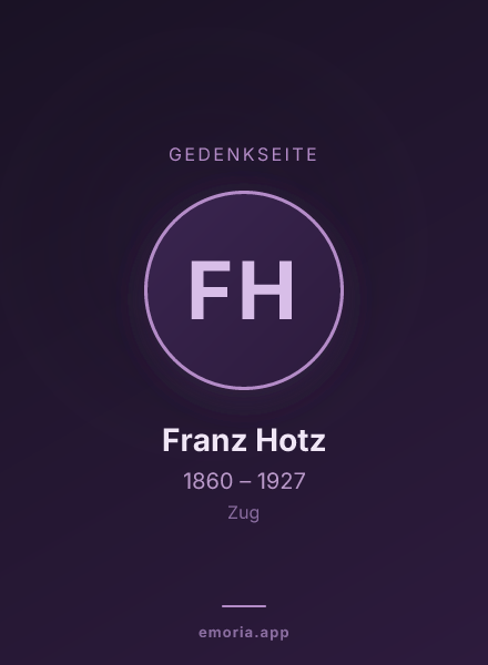 Gedenkportrait von Franz Hotz